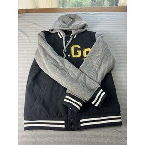 Sport-Tek Goldsherry Clothing Varsity Hooded Jacket Men’s M Black Gray